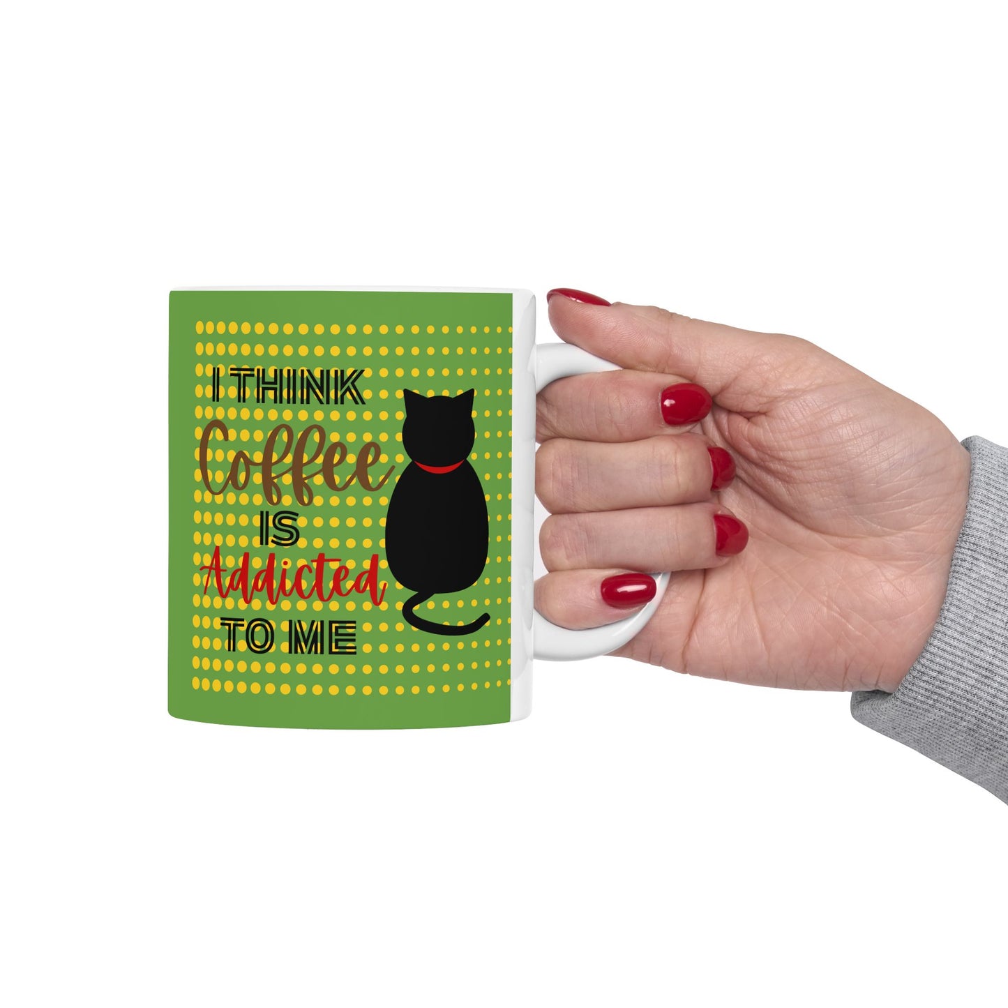 FaithStyles  Ceramic Mug – "Addicted" Green 11oz & 15oz