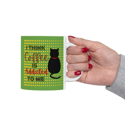 FaithStyles  Ceramic Mug – "Addicted" Green 11oz & 15oz