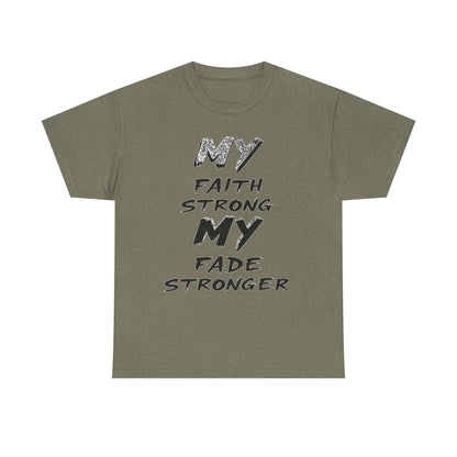 Inspirational Faith T-Shirt for Strength, Motivational Gift, Positive Vibes Tee, Everyday Wear, Male Heavy Cotton Tee