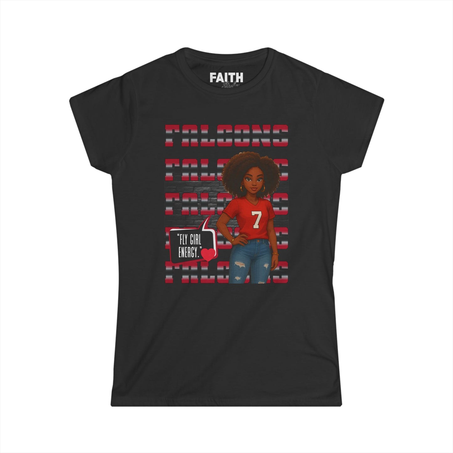 Falcons Fan Women's Softstyle Tee, Casual Sportswear, Perfect for Game Day, Gifts for Her, Unique Pride Shirt