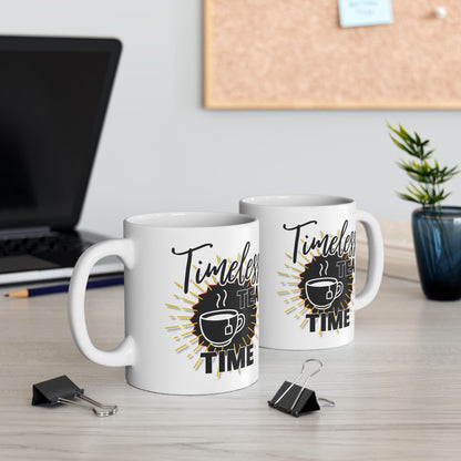 FaithStyles Timeless Tea Ceramic Mug — 11oz & 15oz Inspirational Coffee Cup