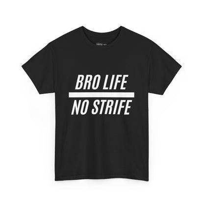Bro Life Unisex Heavy Cotton Tee, Casual Graphic T-Shirt, Funny Gift for Friends, Everyday Wear, Brotherhood Apparel, Birthday Gift