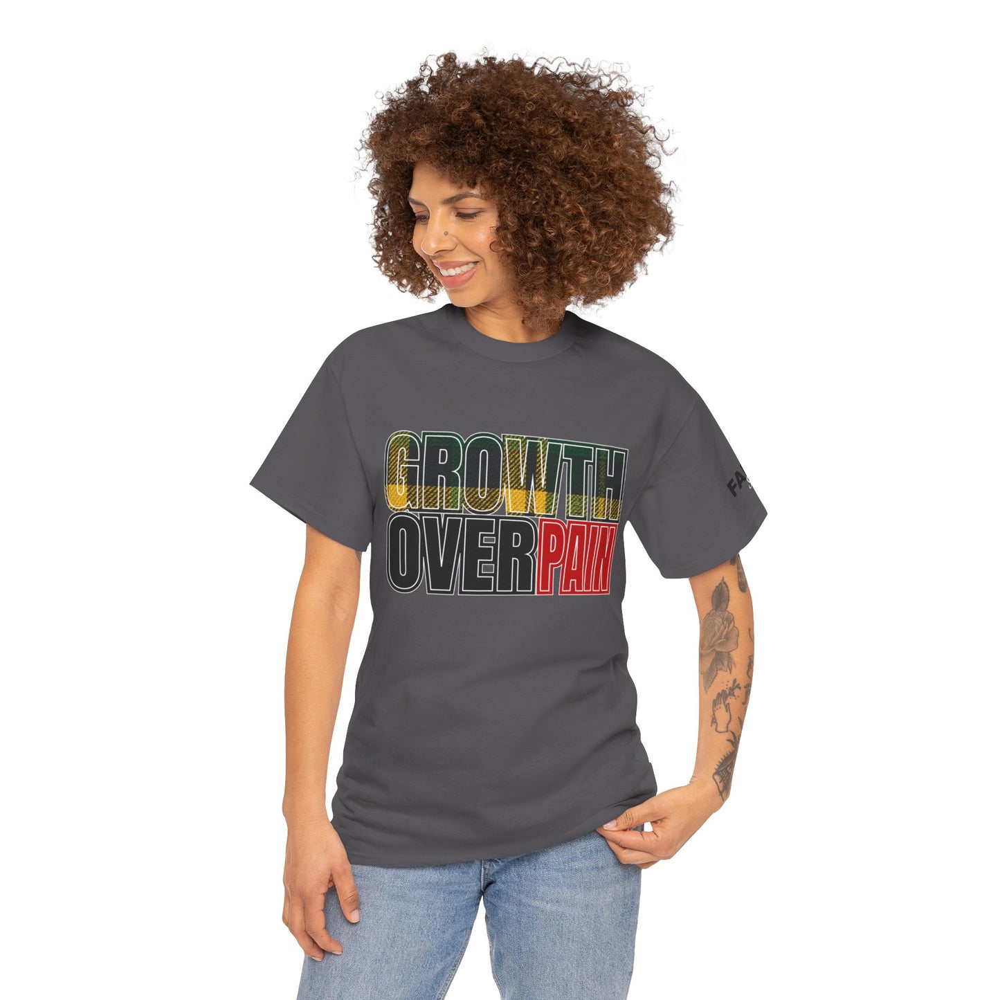 FaithStyles Growth Over Pain T‑Shirt — Motivational Graphic Tee