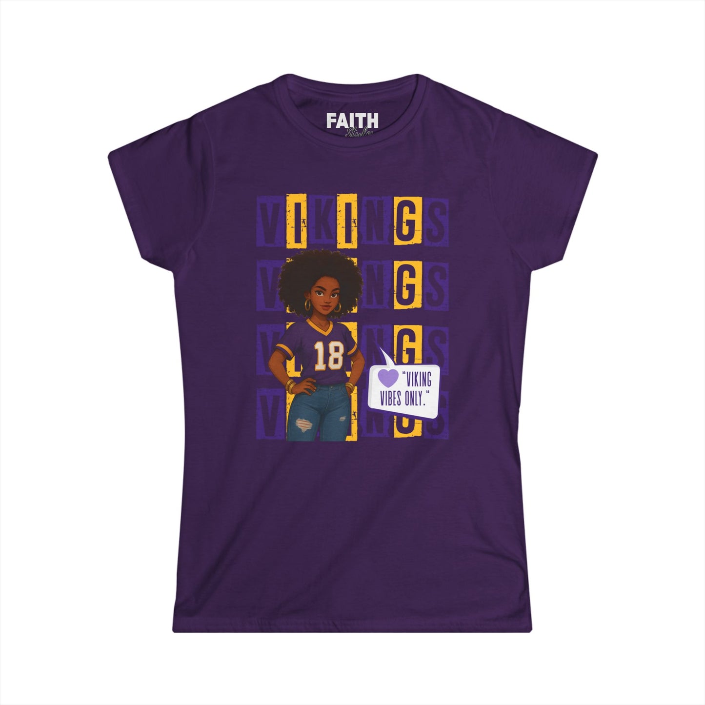 Vibrant Vikings Women's Tee, Perfect for Game Day, Sports Events, Casual Wear, Tailgating, Fan Merchandise