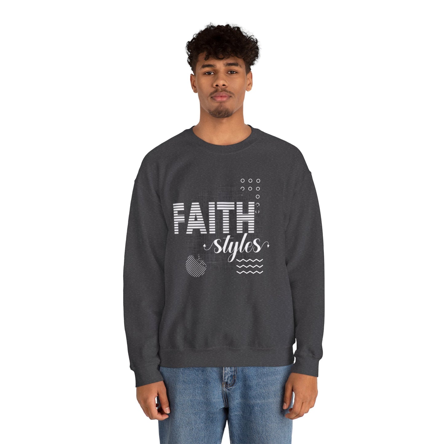 Faith Styles Unisex Heavy Blend™ Crewneck Sweatshirt - Cozy Spiritual Apparel for Everyday Wear, Gift for Friends, Comfort