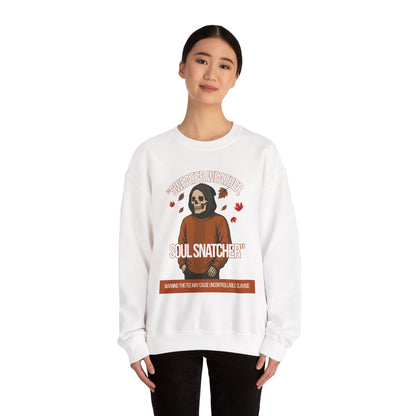 Soul Snatcher Crewneck Sweatshirt - Cozy Unisex Fall Apparel, Halloween Gift, Casual Streetwear, Autumn Fashion