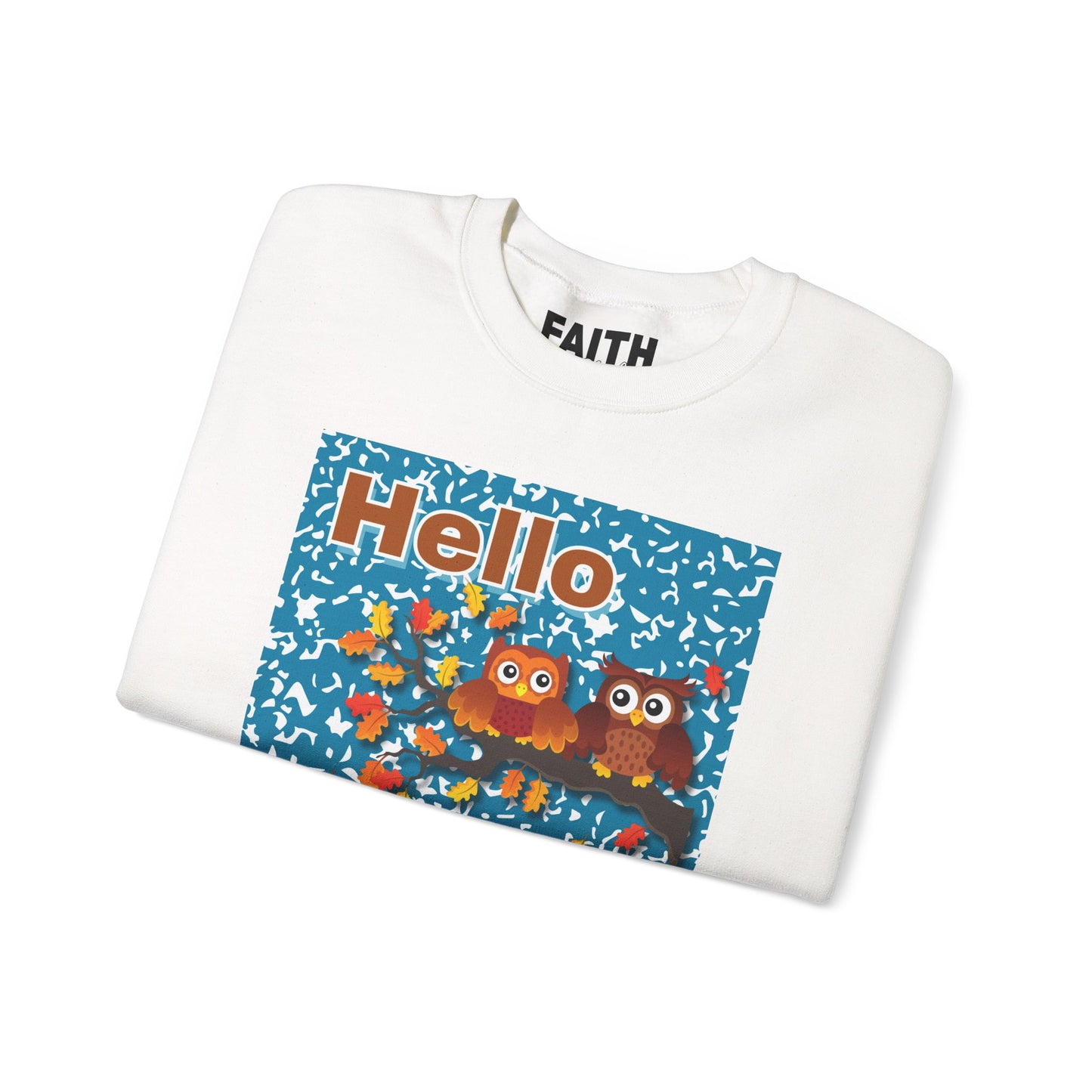 Autumn Owl Crewneck Sweatshirt, Cozy Fall Apparel, Seasonal Gift, Halloween, Thanksgiving, Cute Sweatshirt, Unisex Fall Fashion