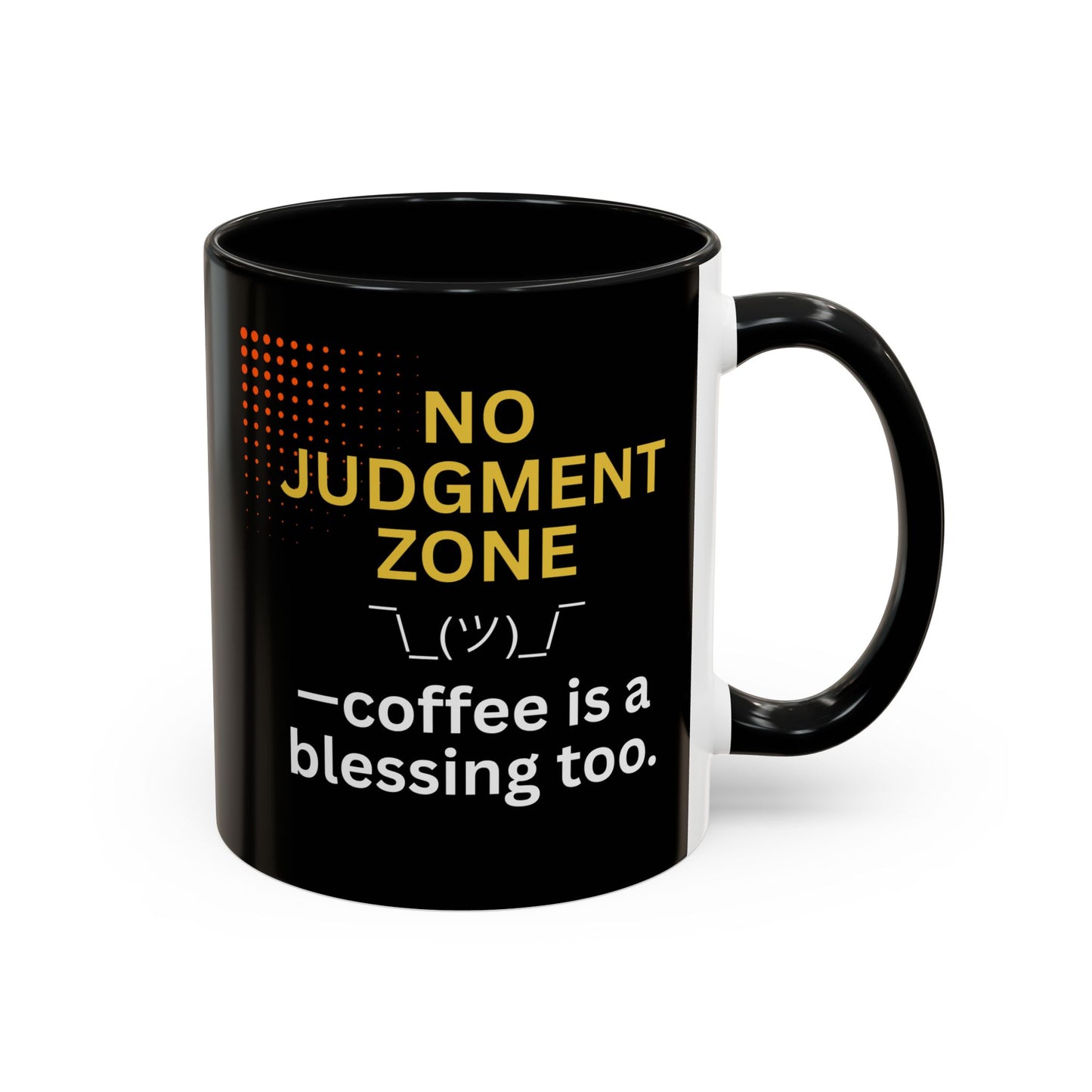 No Judgment Zone Coffee Mug, Funny Gift for Coffee Lovers, Unique Java Cup, Perfect for Birthdays, Inspirational Drinkware