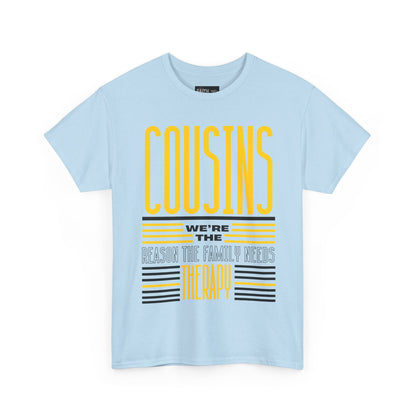 Cousins Therapy Tees, Family Reunion Shirt, Casual Wear, Gift for Cousins, Fun Family Quote Tee