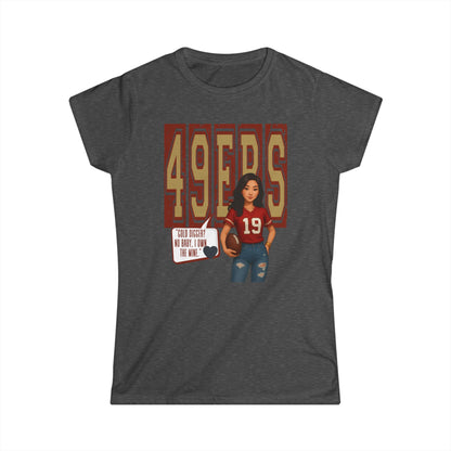 49ers Women's Softstyle Tee, sporty t-shirt, football fan shirt, casual apparel, NFL women's top, game day outfit