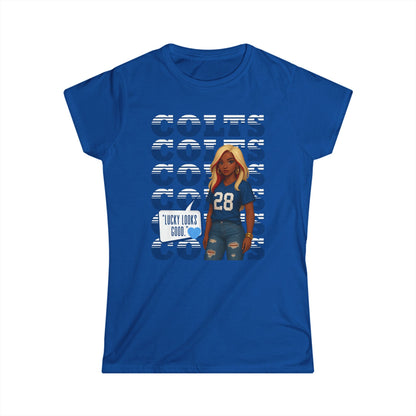 Colts Cheer Women's Softstyle Tee - Perfect for Game Day, Football Fans, Casual Wear, Sports Events, Gift Idea, Team Spirit