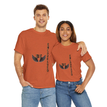 Be Encouraged Unisex Heavy Cotton T-shirt- Inspirational Gift, Motivational Shirt, Casual Wear, Everyday Reminder, Uplifting Apparel