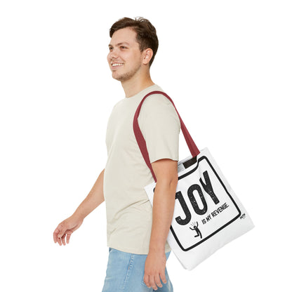FaithStyles Joy Is My Revenge Tote Bag — Inspirational Graphic Canvas Tote
