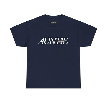 Auntie Squad Unisex Heavy Cotton Tee | Perfect Gift for Aunts | Family Reunion, Birthday, Mother's Day, Casual Wear, Everyday Comfort
