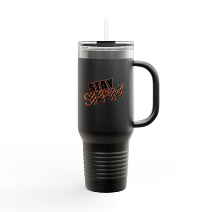 Insulated Travel Mug for On-the-Go, Stay Sippin' Coffee Cup, 40oz Beverage Tumbler, Perfect for Road Trips, Gifts for Her, Summer Travel