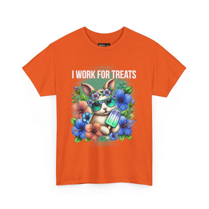 Cute Bunny Graphic Tee for Treat Lovers, Summer Fun Shirt, Animal Lover Gift, Cute Gift for Her, Floral T-Shirt