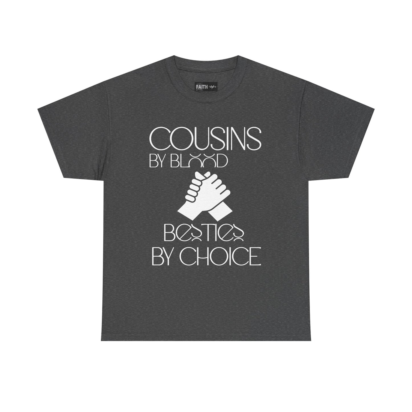 Cousins & Besties Tee, Unisex Heavy Cotton T-Shirt, Family Reunion Apparel, Friendship Gift, Casual Wear, Summer Style