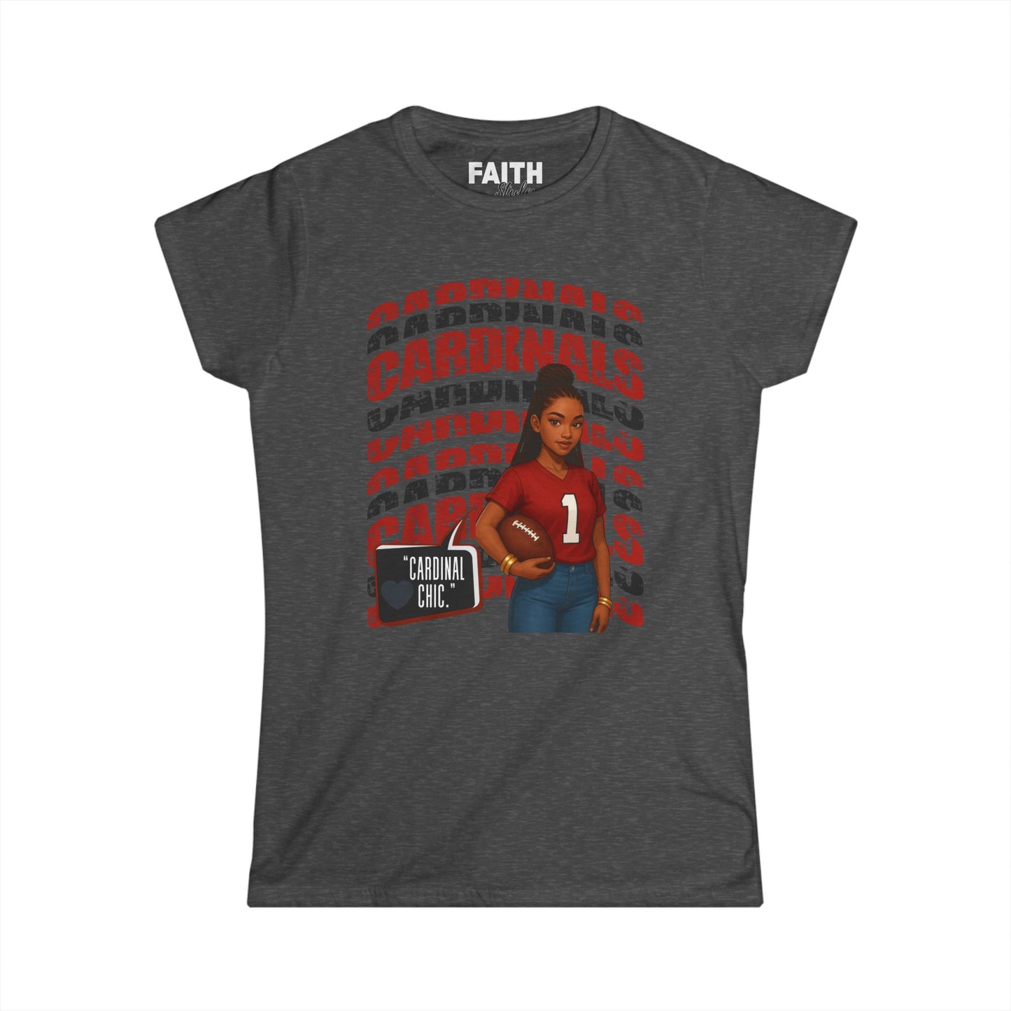 Cardinals Women's Softstyle Tee - Cheerful Sportswear, Gift for Fans, Casual Outfit for Game Days, Birthday, Football Game, Team Spirit