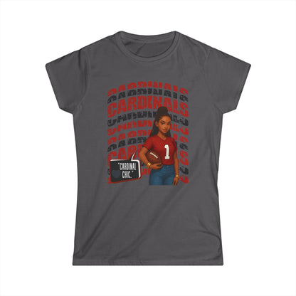 Cardinals Women's Softstyle Tee - Cheerful Sportswear, Gift for Fans, Casual Outfit for Game Days, Birthday, Football Game, Team Spirit