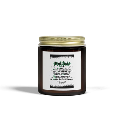 "GRATITUDE" Scented Candles, Coconut Apricot Wax (4oz, 9oz)