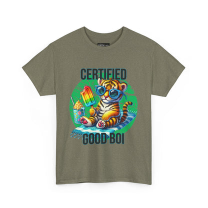 Certified Good Boi Unisex Heavy Cotton Tee, Animal Lover Tee, Cute Pet Shirt, Fun Graphic T-Shirt, Gift for Pet Owners, Casual Wear