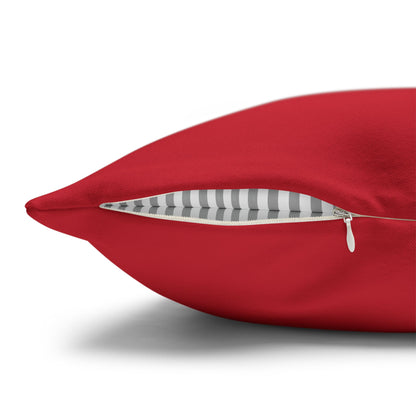 Introverted Pillowcase - Funny Home Decor, Gift for Introverts, Quirky Cushion Cover, Red Throw Pillow, Humorous Home Accent