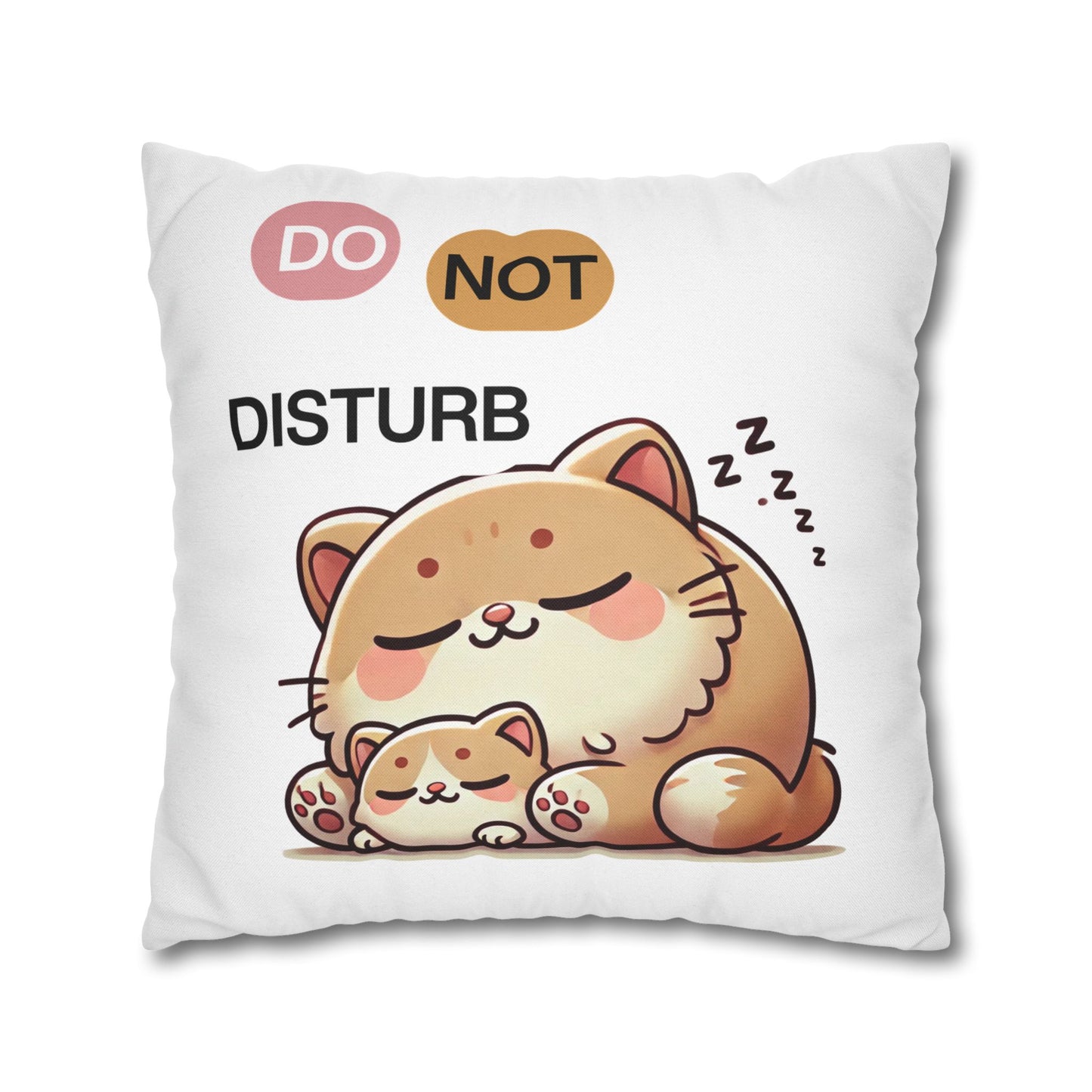 Cute Cat Do Not Disturb Pillowcase, Fun Home Decor, Pet Lover Gift, Bedroom Accessory, Cozy Room Decor