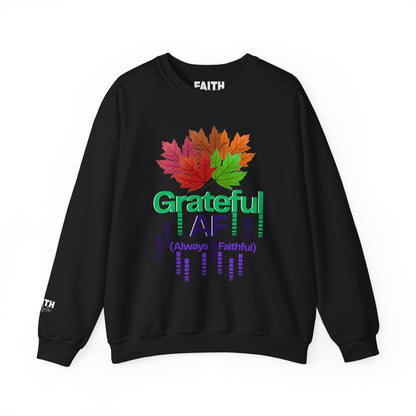 Grateful AF Crewneck Sweatshirt | Cozy Fall Apparel, Thanksgiving Gift, Autumn Vibes, Unisex Sweatshirt, Warm Layer