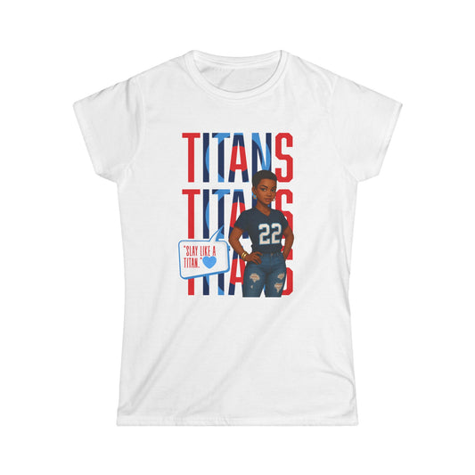 Women Sports Spirit Tee - Titans Fan Shirt, Game Day Outfit, Cheerleader Top, Birthday Gift, Teams Support Apparel