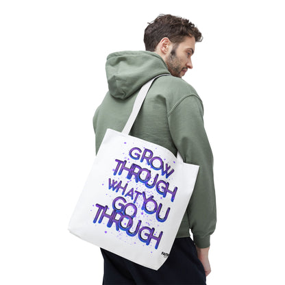 FaithStyles Tote — "Grow Through What You Go Through" Inspirational Quote Bag