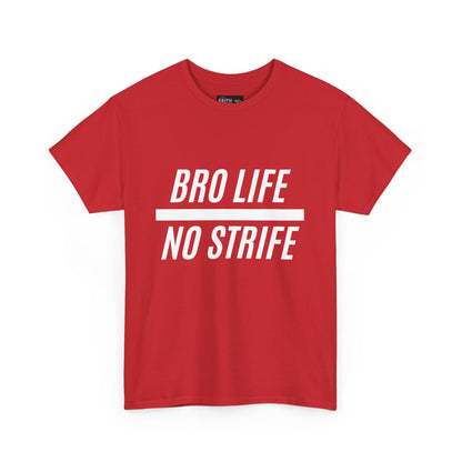 Bro Life Unisex Heavy Cotton Tee, Casual Graphic T-Shirt, Funny Gift for Friends, Everyday Wear, Brotherhood Apparel, Birthday Gift