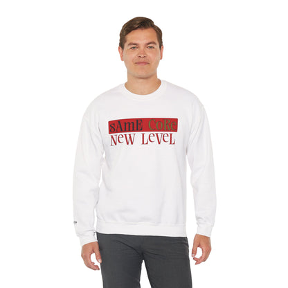 Crewneck Sweatshirt — "Same Core New Level" Graphic Pullover