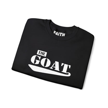 NEW FaithStyles Embroidery The GOAT Crewneck Sweatshirt — Bold Graphic Unisex Pullover