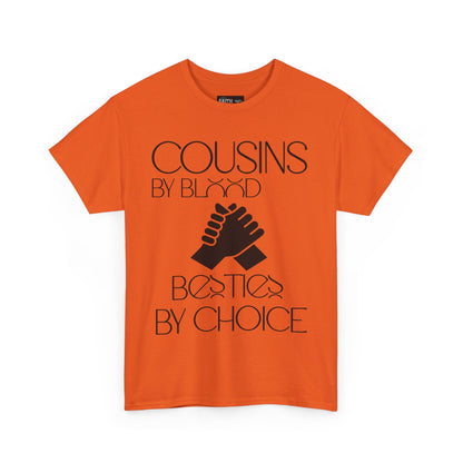 Cousins & Besties Tee, Unisex Heavy Cotton T-Shirt, Family Reunion Apparel, Friendship Gift, Casual Wear, Summer Style