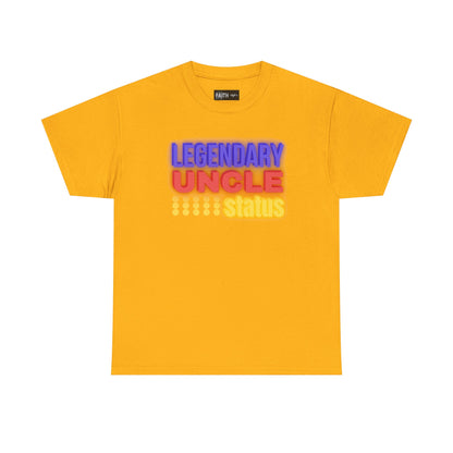 Legendary Uncle Heavy Cotton Tee, Gift for Uncle, Family Reunion Shirt, Fun Uncle T-Shirt, Birthday Gift for Him, Casual Wear