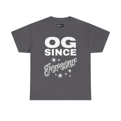 Grandpa Heavy Cotton Tee - OG Since Forever, Casual Tee, Trendy Graphic Shirt, Gift for Friends, Streetwear Fashion