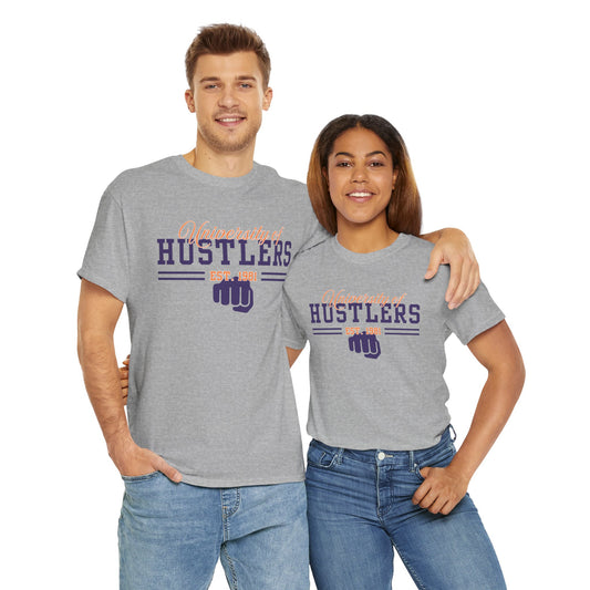 Hustlers Unisex Heavy Cotton Tee, Motivational T-Shirt for Entrepreneurs, Gift for Graduates, Streetwear, Casual Wear, Everyday Style