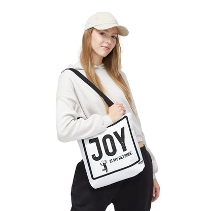 FaithStyles Joy Is My Revenge Tote Bag — Inspirational Graphic Canvas Tote