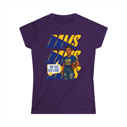 Empowering Women's Softstyle Tee - Rams Theme, Football Fashion, Game Day Apparel, Sports Fan Shirt, Gift for Her