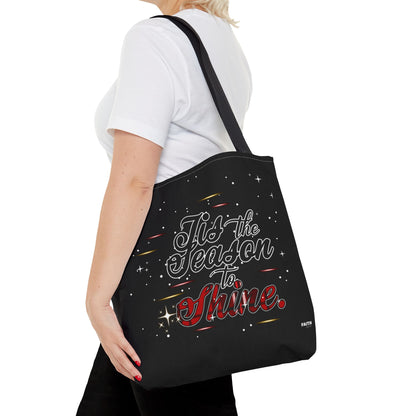 Holiday Tote Bag — 'Tis the Season to Shine Christmas Shopper Tote