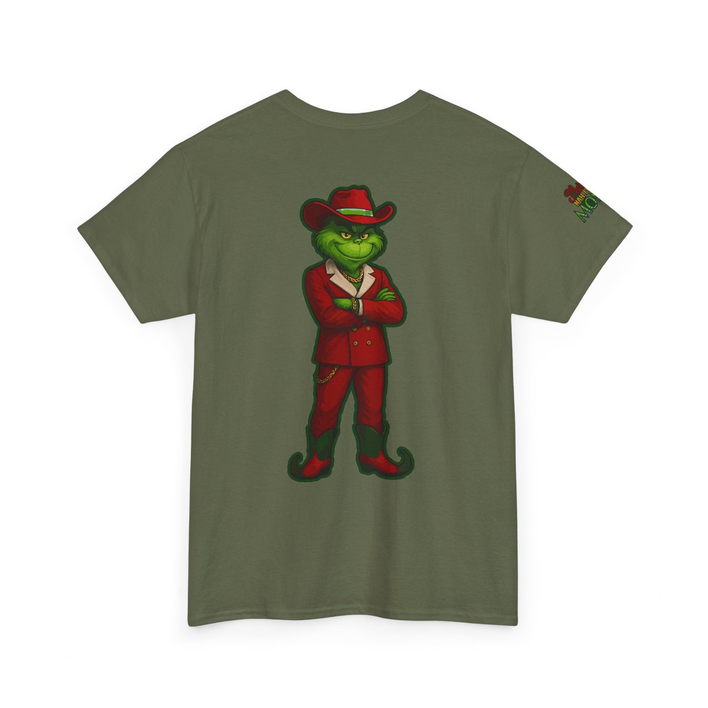 Grinch Inspired in Red Suit Tee — "Nah, I’m Money" Christmas Graphic T-Shirt