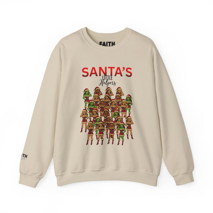 Crewneck Sweatshirt - "Santa's Little Helpers" Christmas Elf Group Holiday Sweater