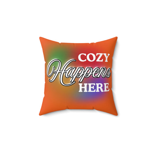 Autumn Cozy Decorative Pillow, Home Decor Accent, Gift for Friends, Living Room Cushion, Cozy Moments, Modern Home Style