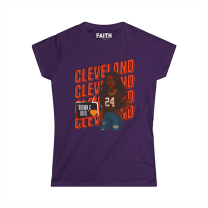 Cleveland Vibes Women's Tee — 'Brown N Bold' Graphic Shirt