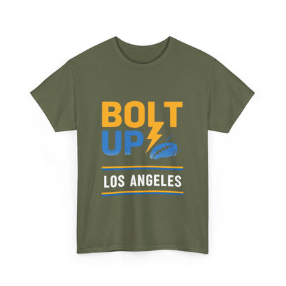 Los Angeles Bolt Up Tee - Male Cotton Graphic Shirt, Sports Fan Wear