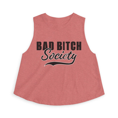 FaithStyles Bad Bitch Society Crop Top — Feminine Bold Graphic Women's Crop