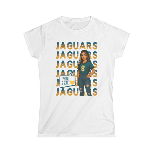 Jaguars Women's Softstyle Tee - Perfect for Game Day, Football Fans, Casual Wear, Gifts, Sports Apparel