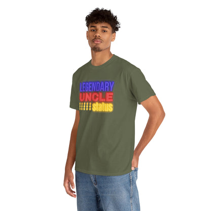Legendary Uncle Heavy Cotton Tee, Gift for Uncle, Family Reunion Shirt, Fun Uncle T-Shirt, Birthday Gift for Him, Casual Wear
