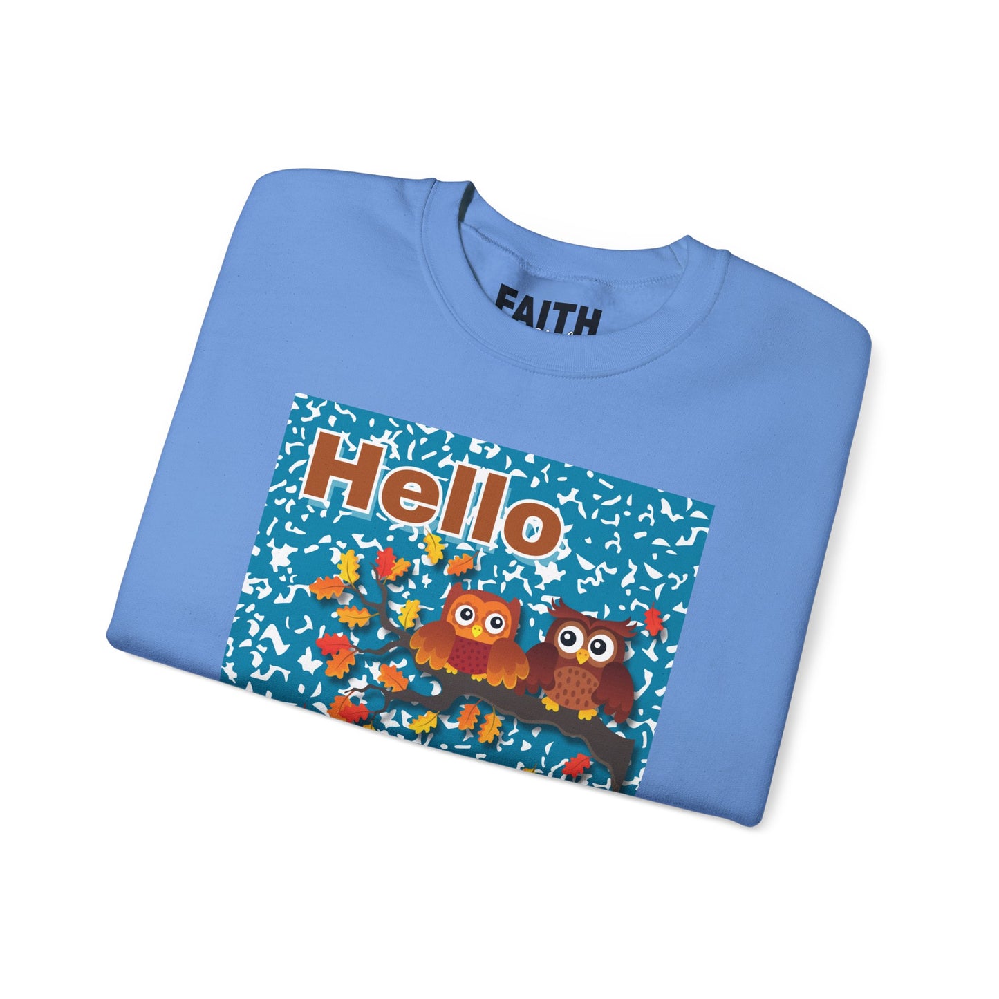 Autumn Owl Crewneck Sweatshirt, Cozy Fall Apparel, Seasonal Gift, Halloween, Thanksgiving, Cute Sweatshirt, Unisex Fall Fashion