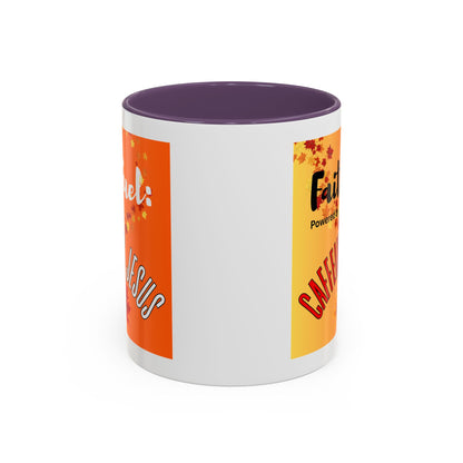 FaithFuel Caffeine & Jesus Mug - Fall Coffee Cup, Inspirational Gift, Autumn Decor, Home Office Supplies, Religious Mug